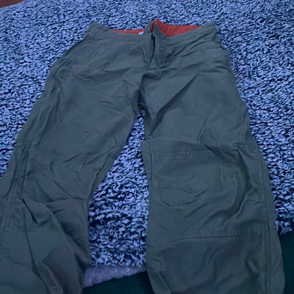 AE flight jeans, orange band, green outline, never worn